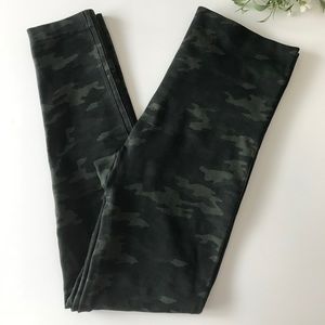Spanx green camo leggings, XL